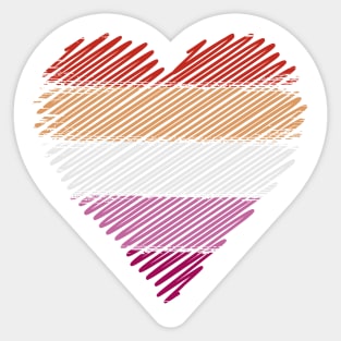 Lesbian - Lgbt Pride Heart Sticker